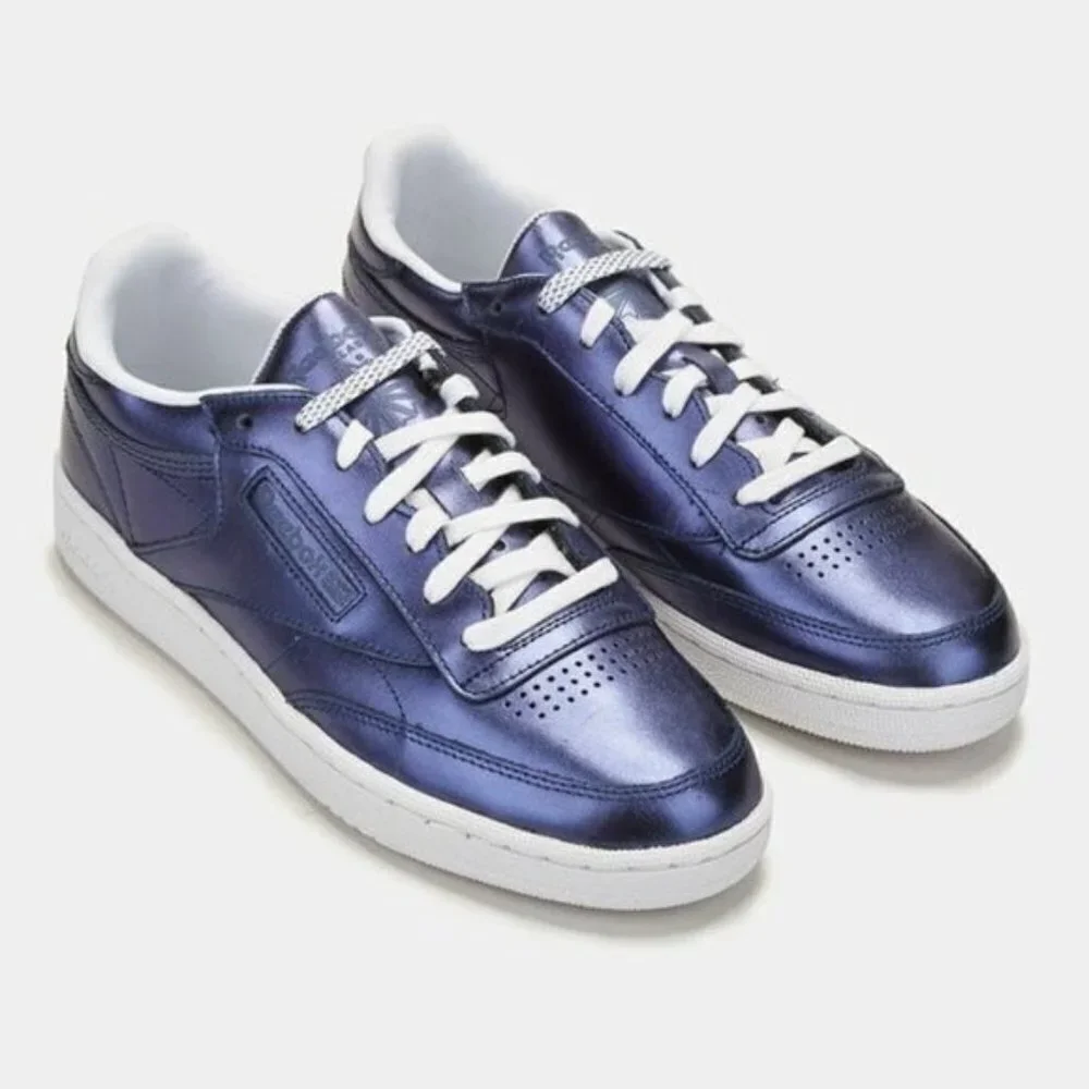 Reebok Club C 85 S Shine Women’s Sneakers – Royal Dark Blue / White – Size 6